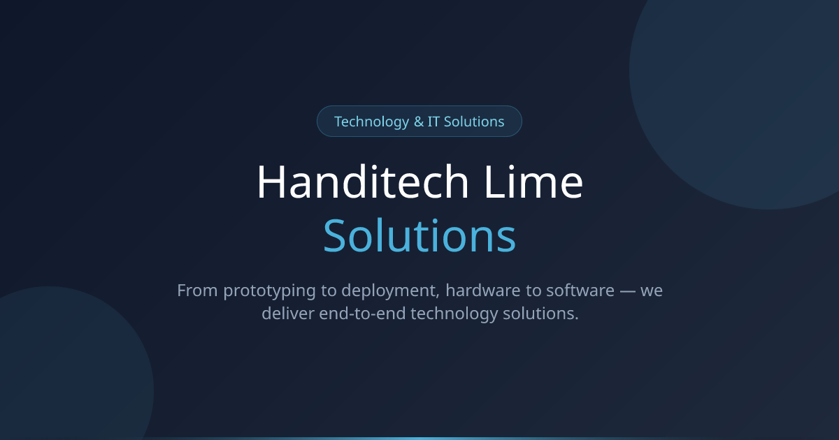 Handitech Lime Solutions | Technology & IT Services